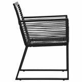 vidaXL 7-delige Tuinset PVC-rattan zwart
