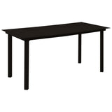 vidaXL 7-delige Tuinset PVC-rattan zwart
