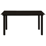 vidaXL 7-delige Tuinset PVC-rattan zwart