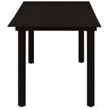 vidaXL 7-delige Tuinset PVC-rattan zwart