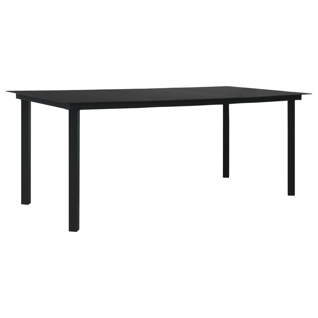 vidaXL 9-delige Tuinset PVC-rattan zwart
