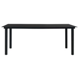 vidaXL 9-delige Tuinset PVC-rattan zwart