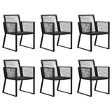 vidaXL 9-delige Tuinset PVC-rattan zwart