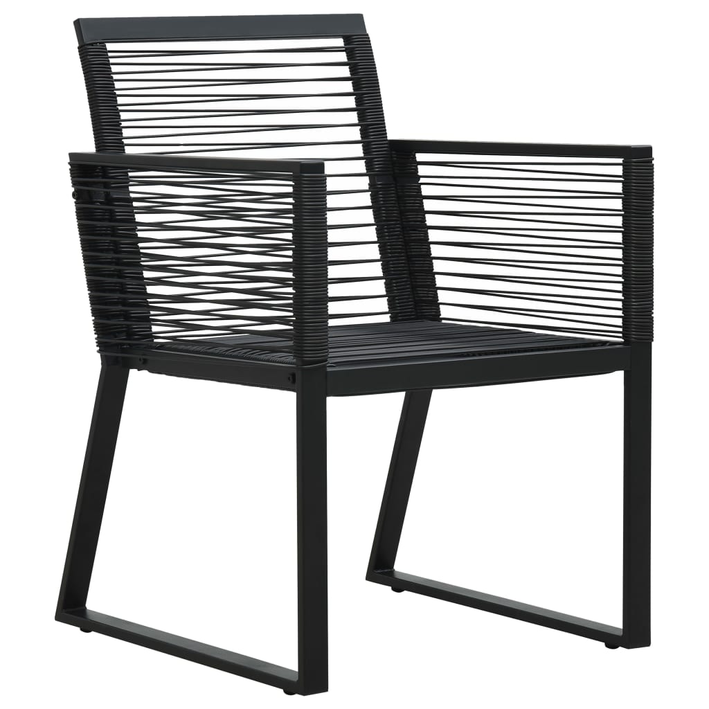vidaXL 9-delige Tuinset PVC-rattan zwart
