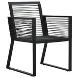 vidaXL 9-delige Tuinset PVC-rattan zwart
