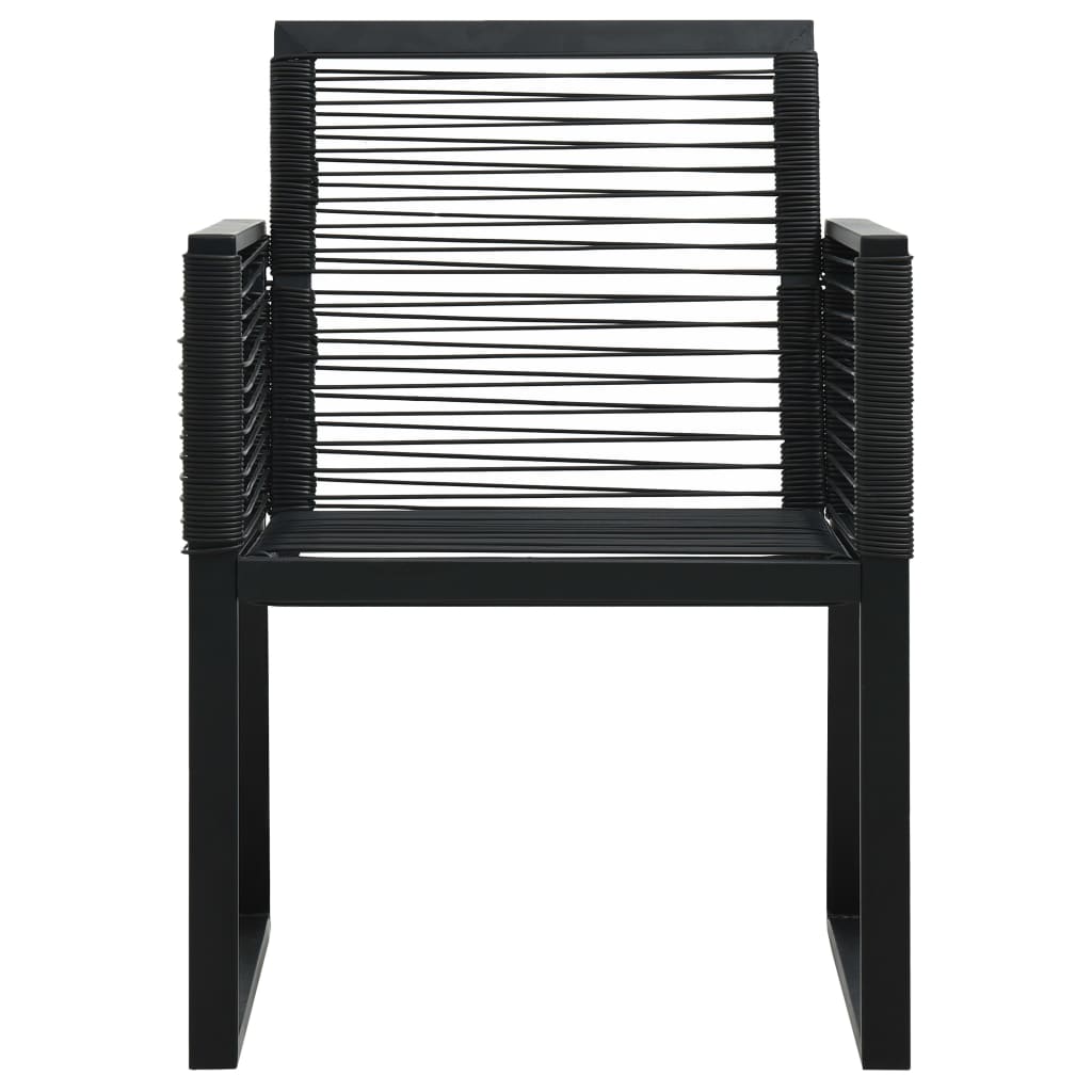 vidaXL 9-delige Tuinset PVC-rattan zwart