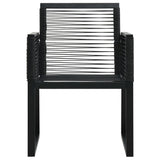 vidaXL 9-delige Tuinset PVC-rattan zwart