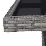 vidaXL 3-delige Tuinset poly rattan en acaciahout zwart