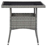 vidaXL 5-delige Tuinset poly rattan en gehard glas zwart