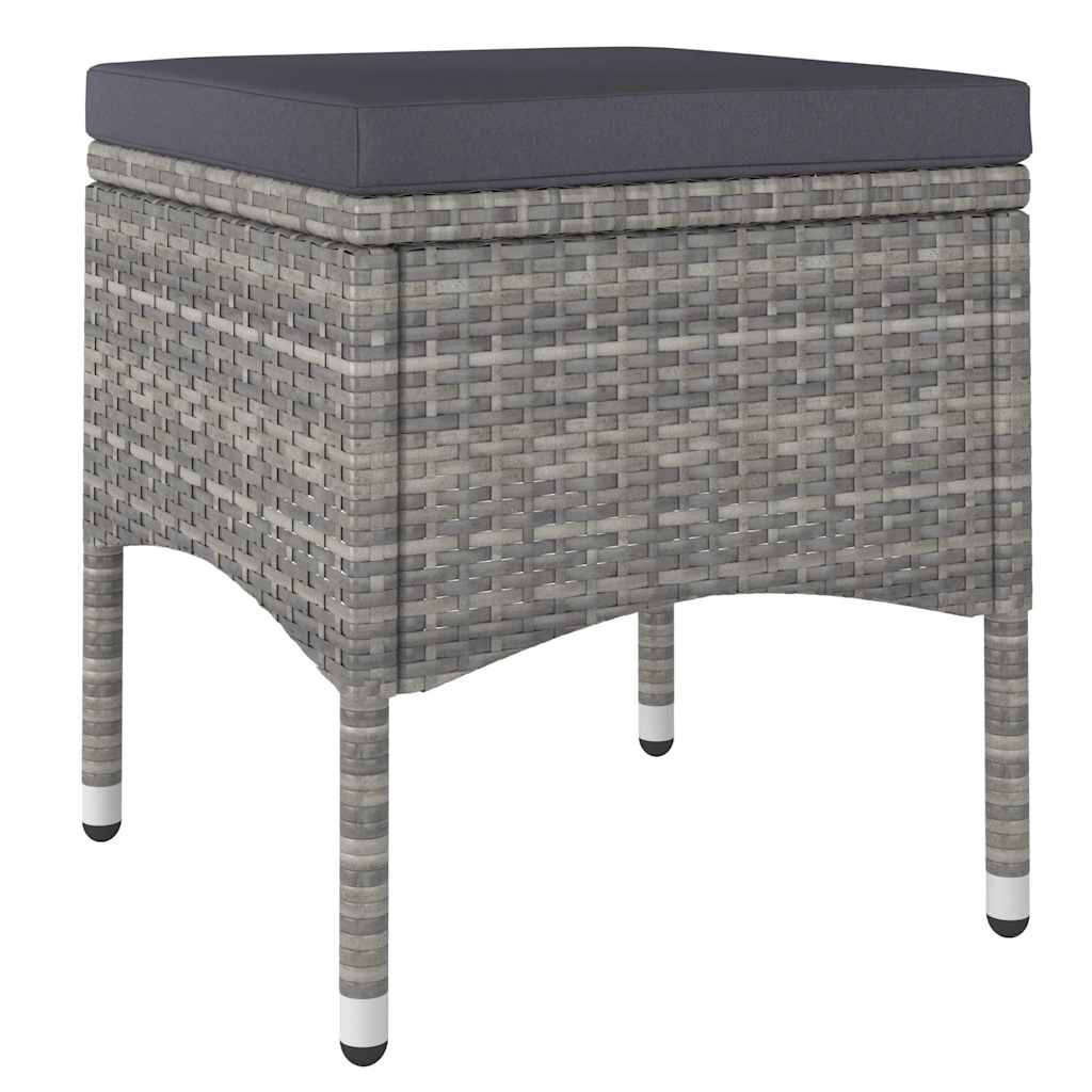 vidaXL 5-delige Tuinset poly rattan en gehard glas zwart
