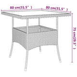 vidaXL 5-delige Loungeset poly rattan beige