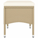 vidaXL 5-delige Loungeset poly rattan beige