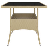 vidaXL 5-delige Loungeset poly rattan beige