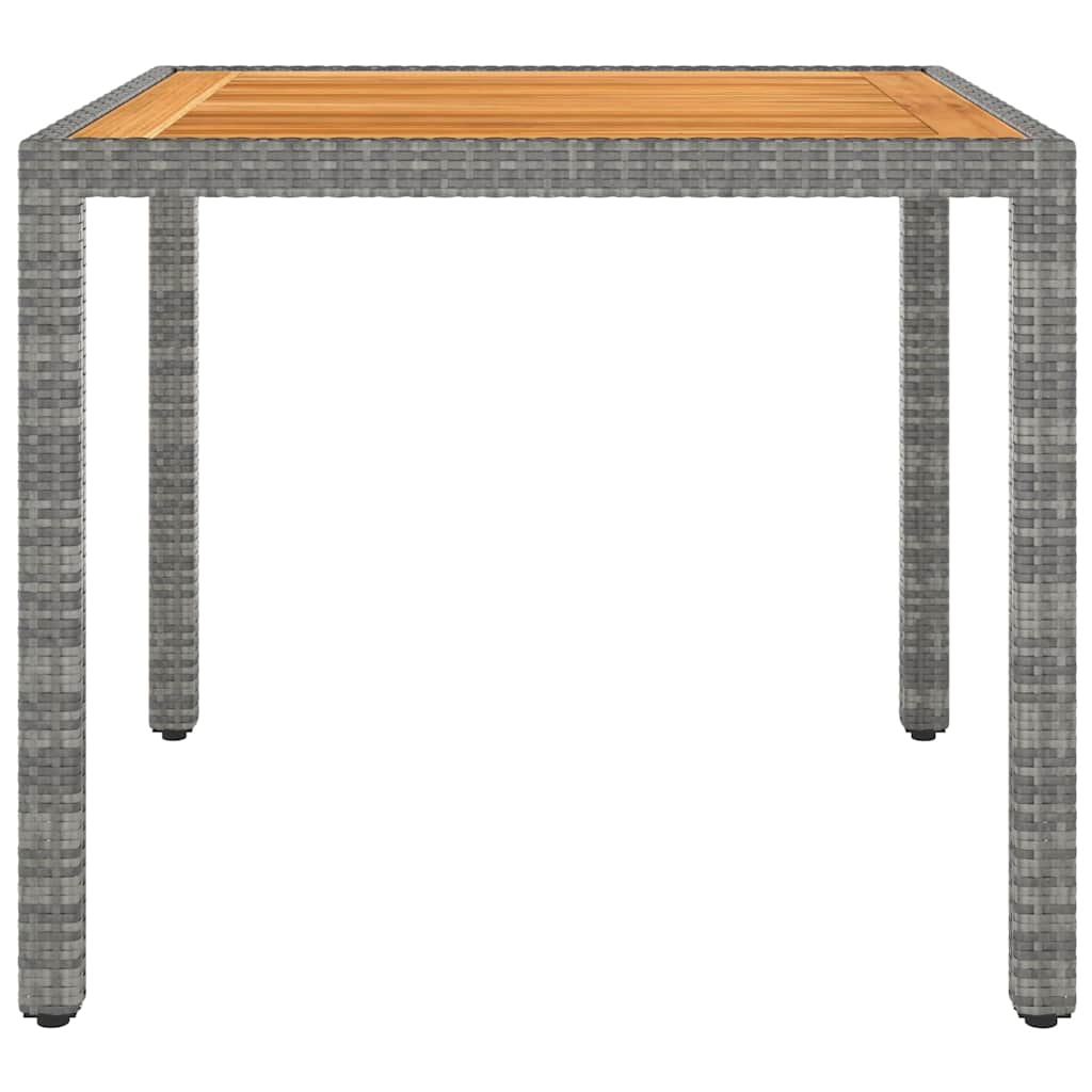 vidaXL 3-delige Tuinset poly rattan en gehard glas zwart