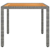 vidaXL 3-delige Tuinset poly rattan en gehard glas zwart