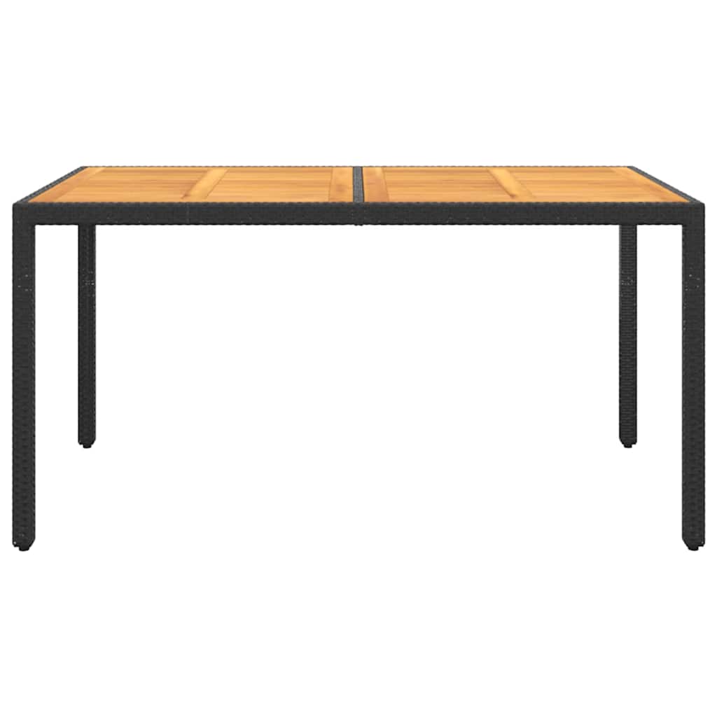 vidaXL 5-delige Tuinset poly rattan zwart