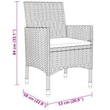 vidaXL 7-Piece Garden Dining Set Poly Rattan Black