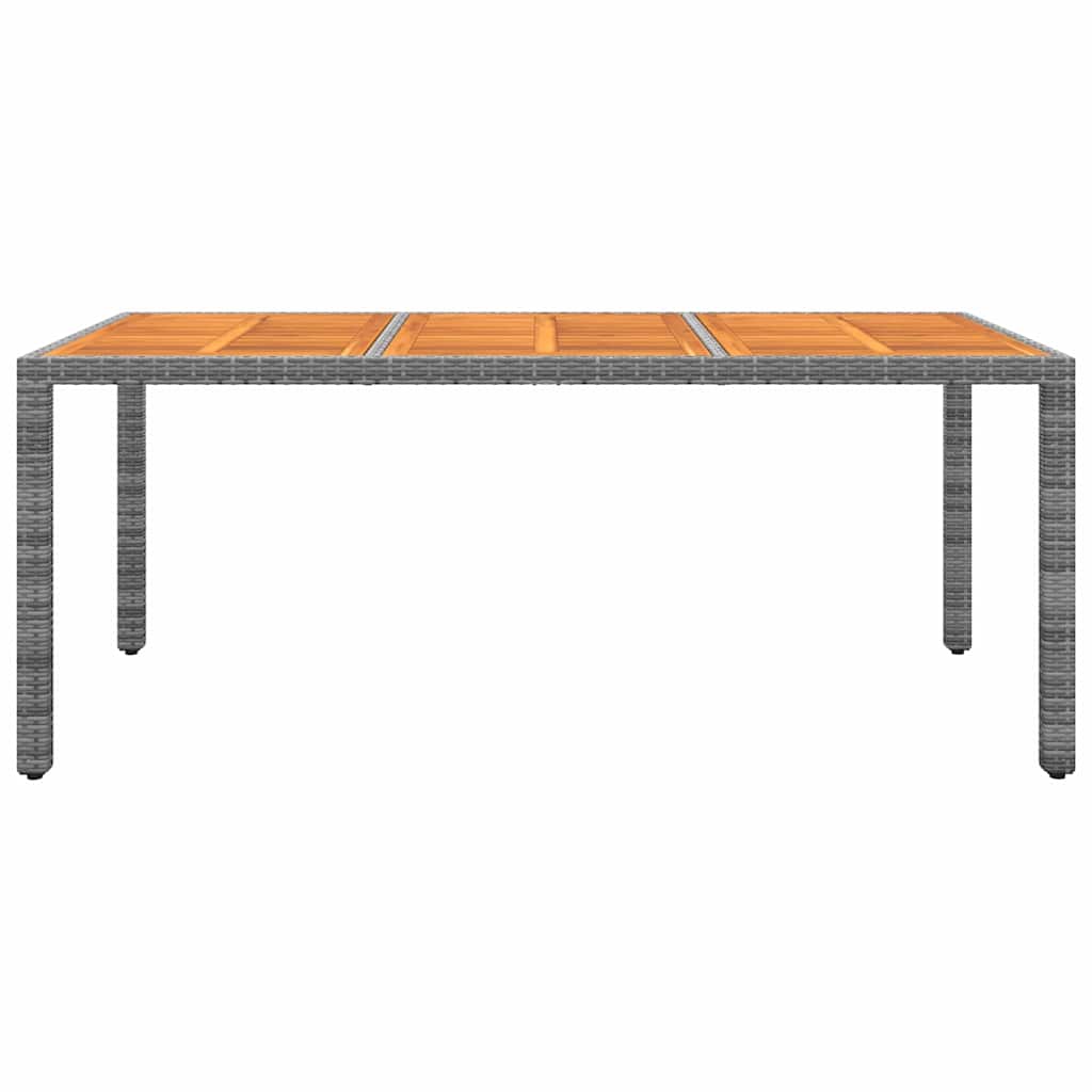 vidaXL 7-piece Garden Dining Set poly rattan grey