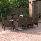 vidaXL 9-piece Garden Dining Set Poly Rattan Black
