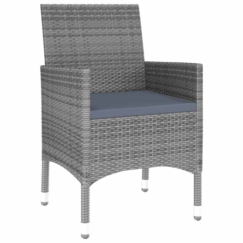 vidaXL 9-delige Tuinset poly rattan zwart