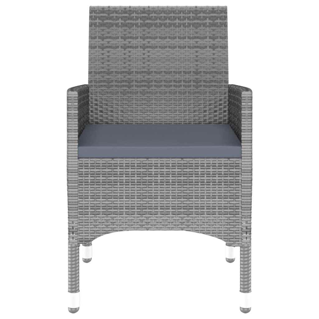 vidaXL 9-delige Tuinset poly rattan zwart