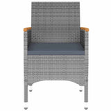 vidaXL 9-delige Tuinset poly rattan zwart
