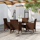vidaXL 5-delige Tuinset poly rattan zwart