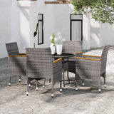 vidaXL 5-piece Garden Dining Set poly rattan black