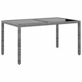 vidaXL 3-delige Tuinset poly rattan grijs