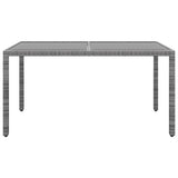 vidaXL 3-delige Tuinset poly rattan grijs
