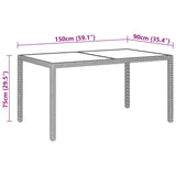 vidaXL 3-delige Tuinset poly rattan grijs