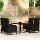 vidaXL 3-delige Tuinset poly rattan grijs