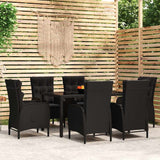 vidaXL 3-delige Tuinset poly rattan grijs