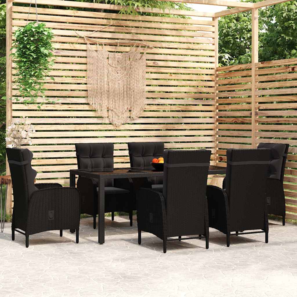 vidaXL 3-delige Tuinset poly rattan grijs