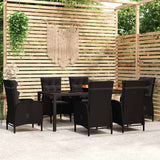 vidaXL 3-delige Tuinset poly rattan grijs