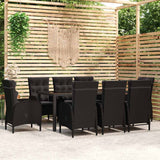 vidaXL 3-delige Tuinset poly rattan grijs
