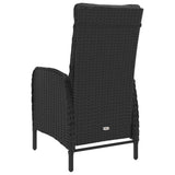 vidaXL 3-delige Bistroset poly rattan en glas grijs