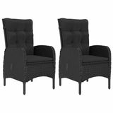 vidaXL 3-delige Bistroset poly rattan en glas grijs