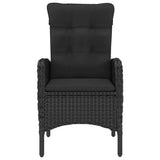 vidaXL 3-delige Bistroset poly rattan en glas grijs