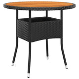 vidaXL 3-Piece Poly Rattan Bistro Set Grey