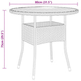 vidaXL 3-Piece Poly Rattan Bistro Set Grey