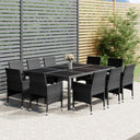 vidaXL 11-delige Tuinset poly rattan grijs