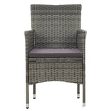 vidaXL 11-delige Tuinset poly rattan grijs