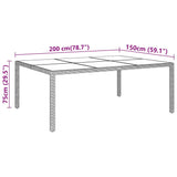 vidaXL 11-delige Tuinset poly rattan grijs