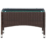 vidaXL 2-Piece Lounge Set with Cushion Poly Rattan Brown
