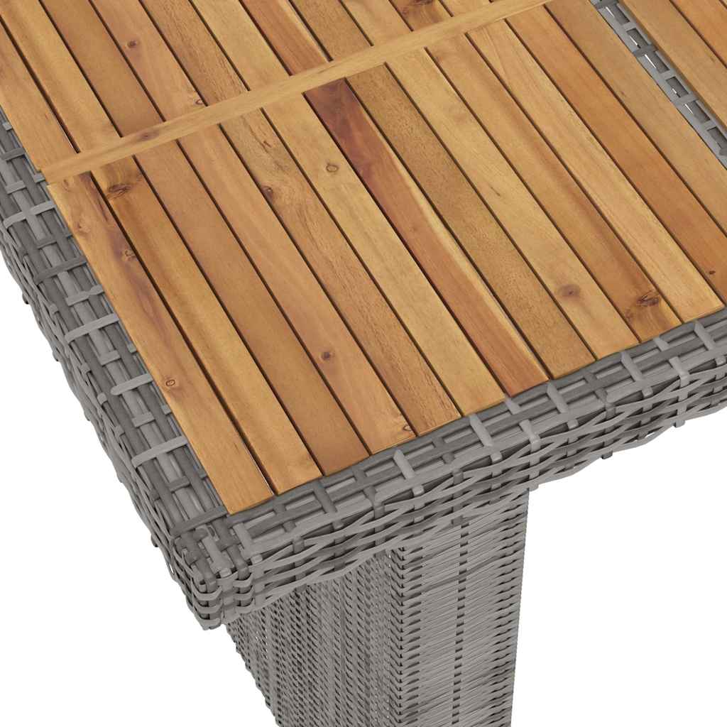 vidaXL 9-piece Garden Lounge Set with Cushions Poly Rattan Grey