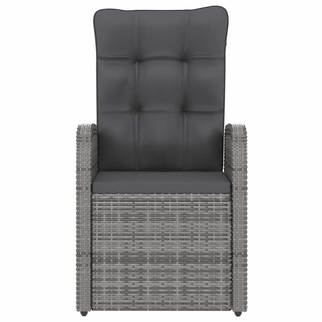 vidaXL 9-piece Garden Lounge Set with Cushions Poly Rattan Grey