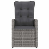 vidaXL 9-piece Garden Lounge Set with Cushions Poly Rattan Grey