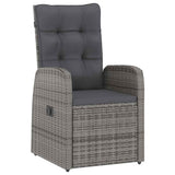 vidaXL 9-piece Garden Lounge Set with Cushions Poly Rattan Grey