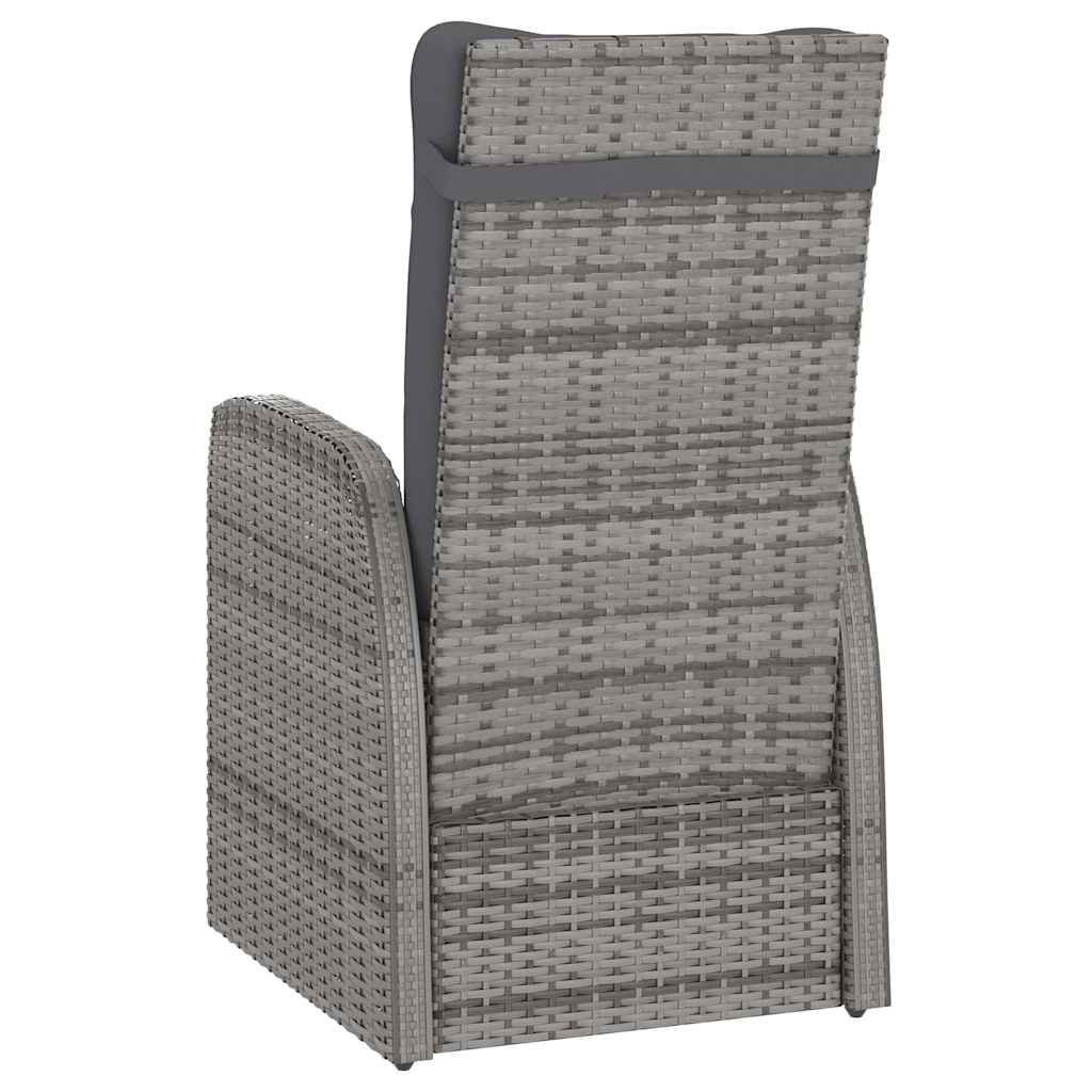 vidaXL 9-piece Garden Lounge Set with Cushions Poly Rattan Grey